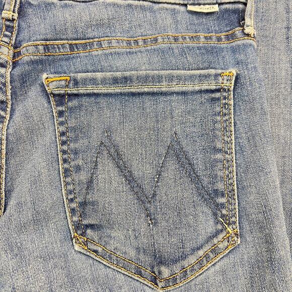MOTHER Looker Ankle Fray Jeans Baby, Drive South Wash Low Rise Skinny Size 26 - Picture 13 of 15